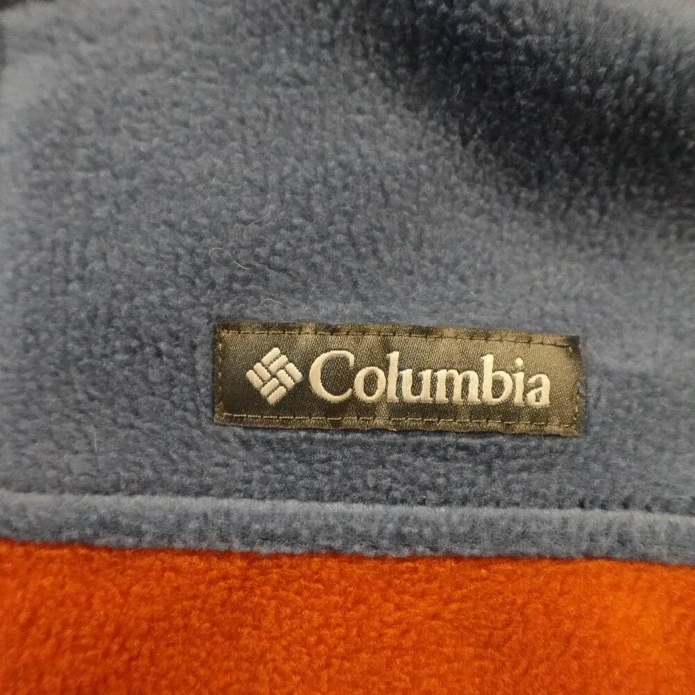 Columbia Steens Mountain Fleece Jacket‎ Kids L (14/16) Blue/Orange Full-Zip